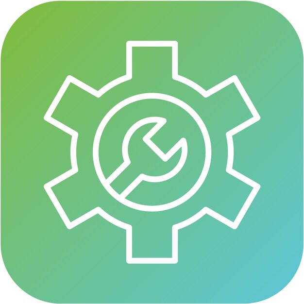 Estilo del icono de configuración del diseño vectorial