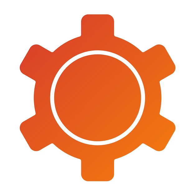 Estilo del icono de configuración del diseño vectorial