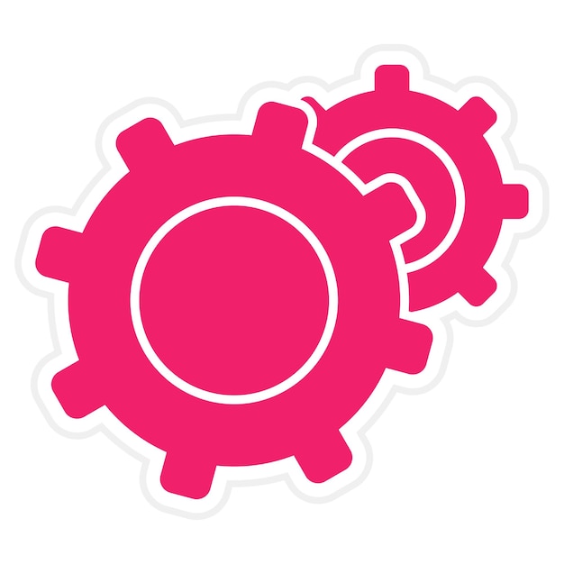 Estilo del icono de configuración del diseño vectorial