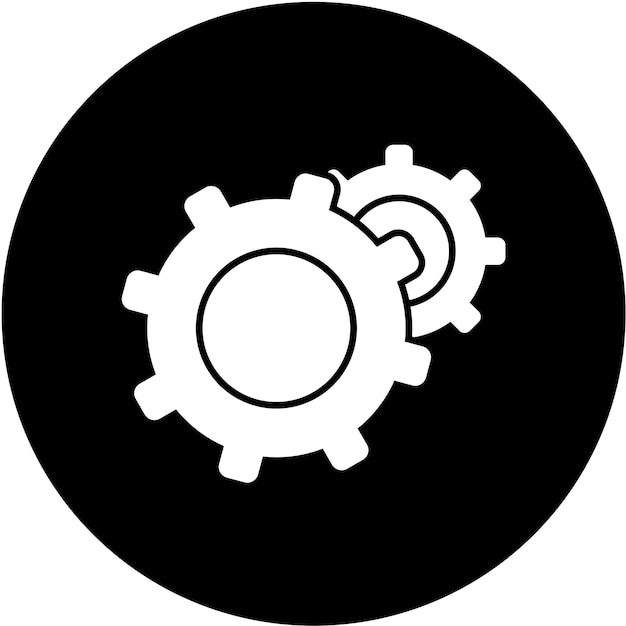 Estilo del icono de configuración del diseño vectorial