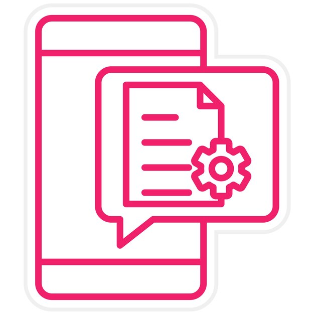 Estilo del icono de la configuración del documento de diseño vectorial