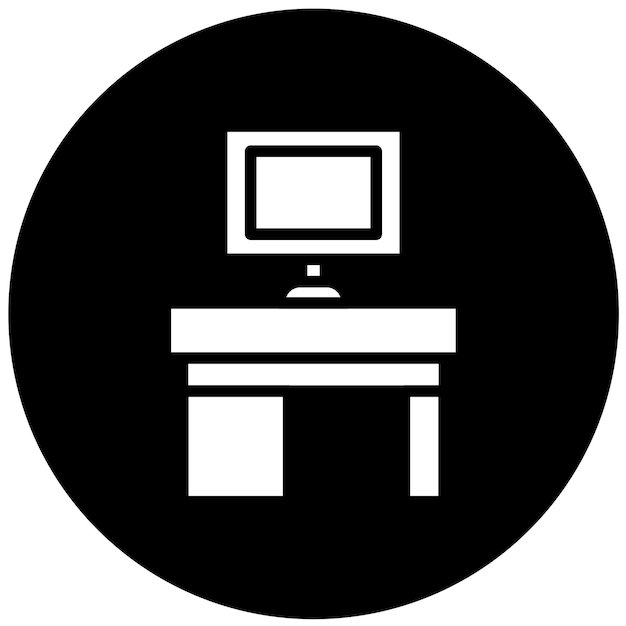 Estilo del icono de configuración del escritorio remoto de diseño vectorial