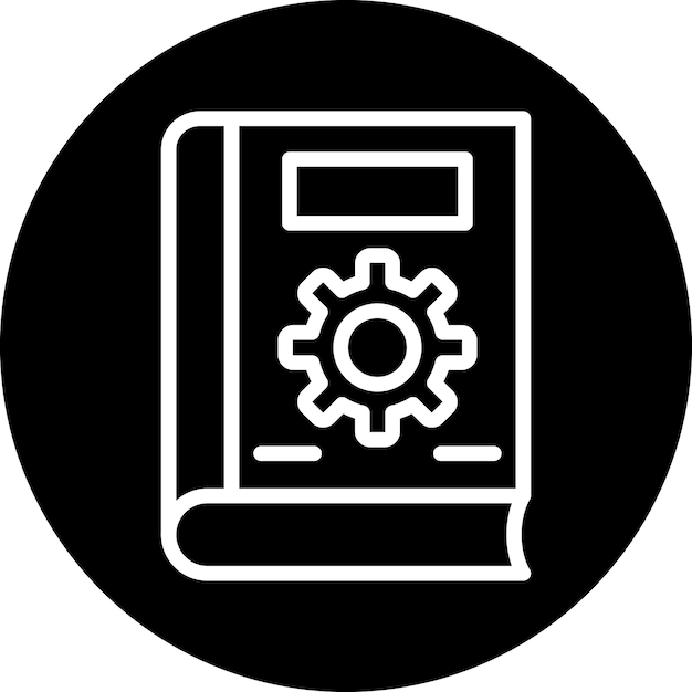 Estilo del icono de la configuración del libro