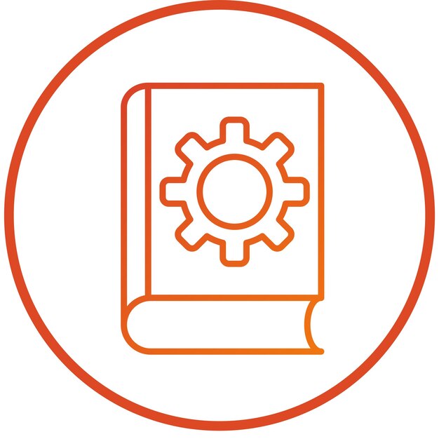 Estilo del icono de la configuración del libro