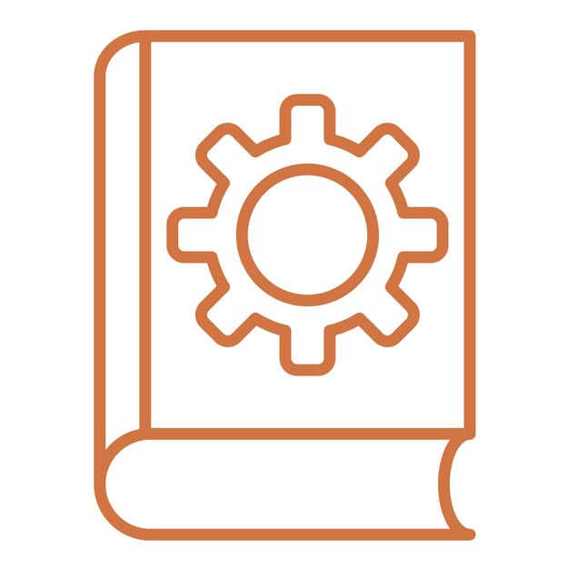 Estilo del icono de la configuración del libro