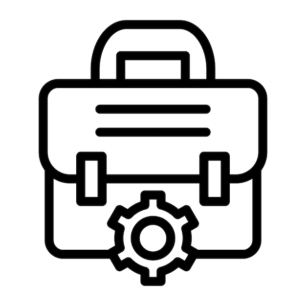 Estilo del icono de la configuración del maletín