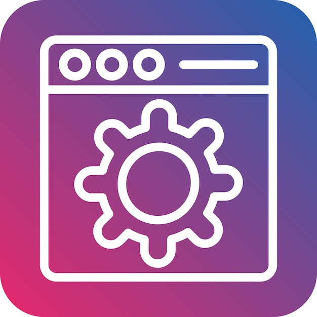 Estilo del icono de configuración de la web de diseño vectorial