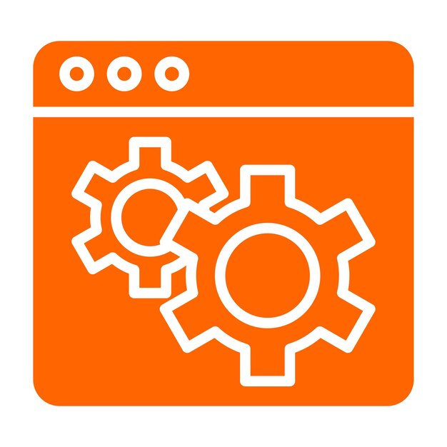 Estilo del icono de configuración de la web de diseño vectorial
