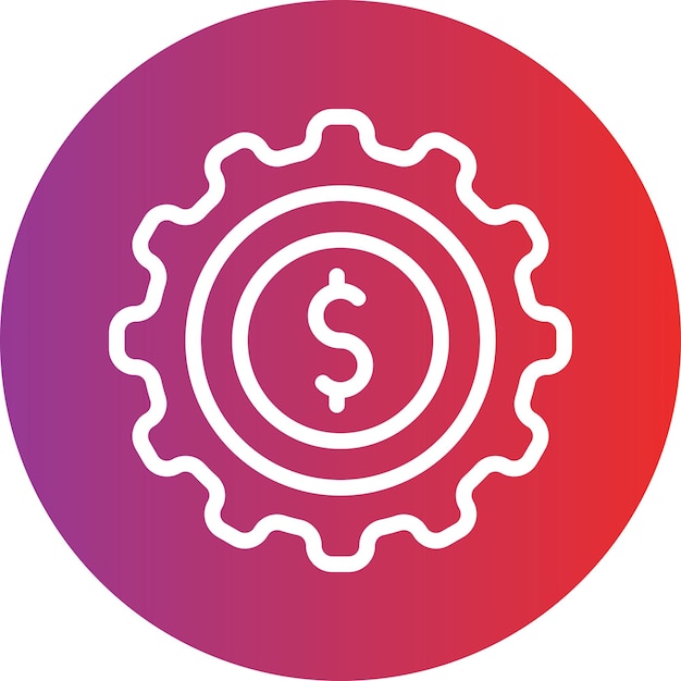 Estilo del icono de las configuraciones comerciales de diseño vectorial
