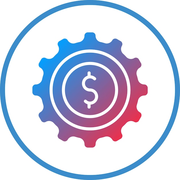 Estilo del icono de las configuraciones comerciales de diseño vectorial