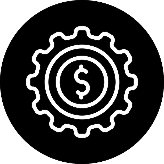 Estilo del icono de las configuraciones comerciales de diseño vectorial