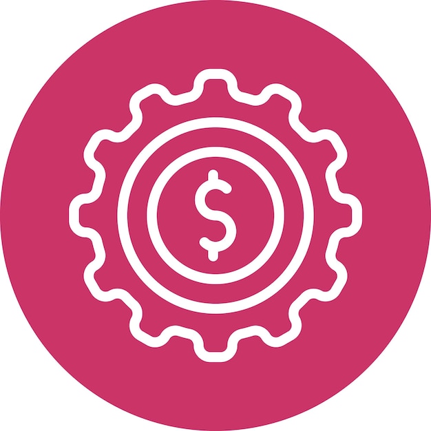 Estilo del icono de las configuraciones comerciales de diseño vectorial