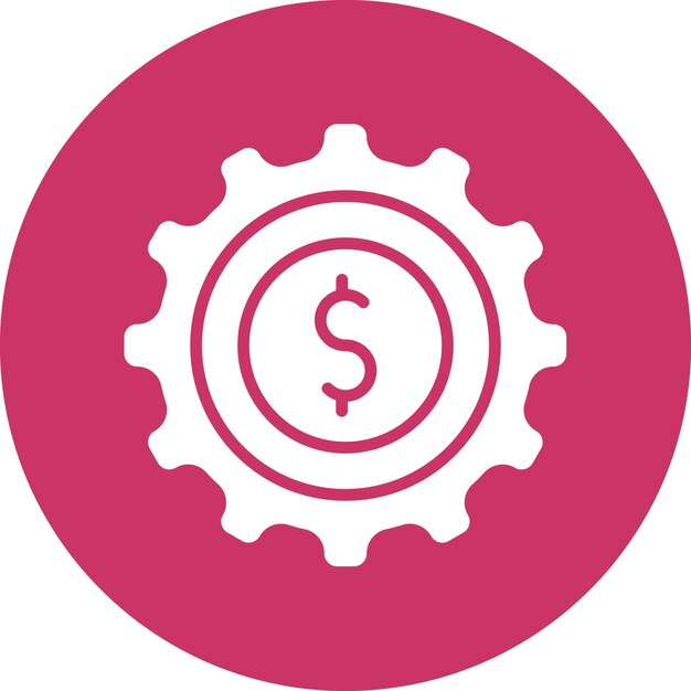 Estilo del icono de las configuraciones comerciales de diseño vectorial