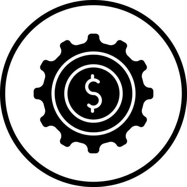 Estilo del icono de las configuraciones comerciales de diseño vectorial