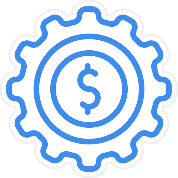 Estilo del icono de las configuraciones comerciales de diseño vectorial