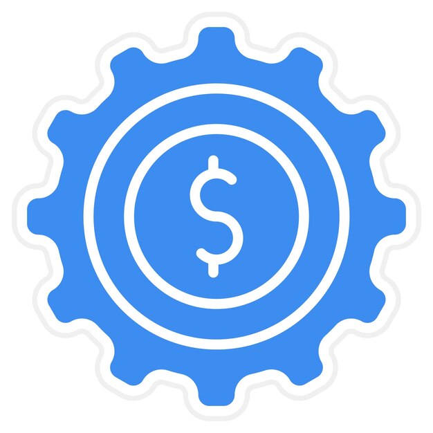 Estilo del icono de las configuraciones comerciales de diseño vectorial