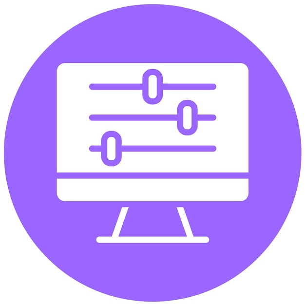 Estilo del icono de las configuraciones del tablero de diseño vectorial