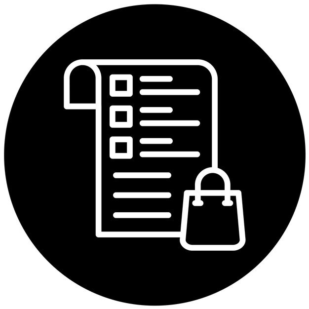 Estilo del icono de confirmación de la orden del diseño vectorial