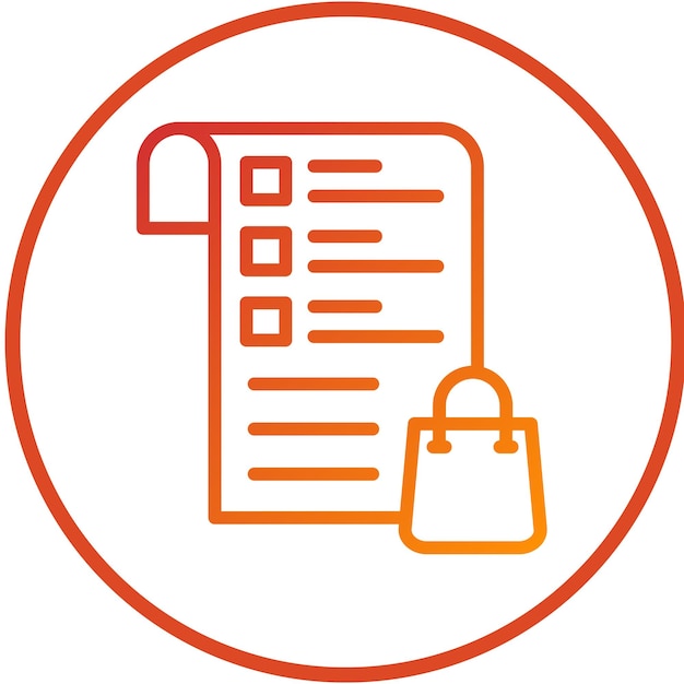 Estilo del icono de confirmación de la orden del diseño vectorial