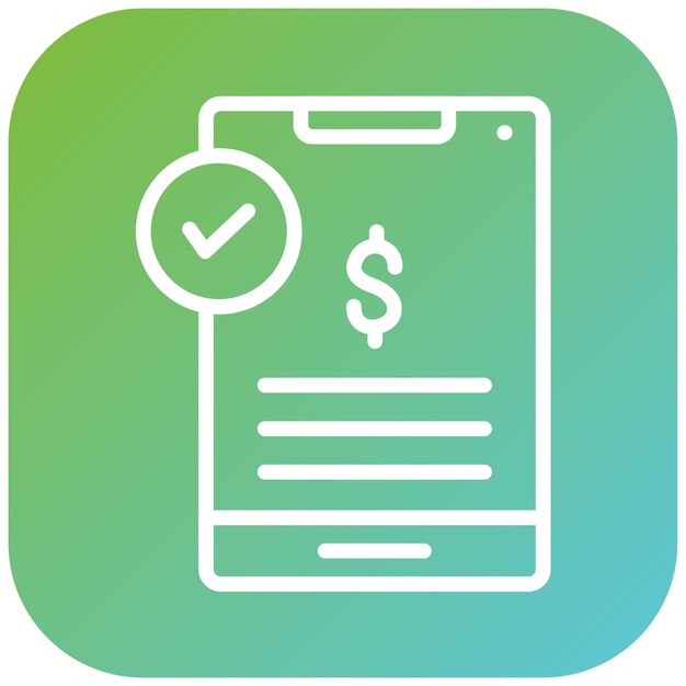 Estilo del icono de confirmación de pago de diseño vectorial