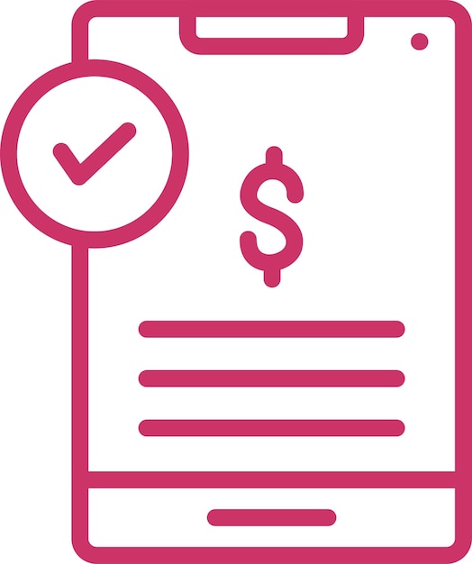 Estilo del icono de confirmación de pago de diseño vectorial