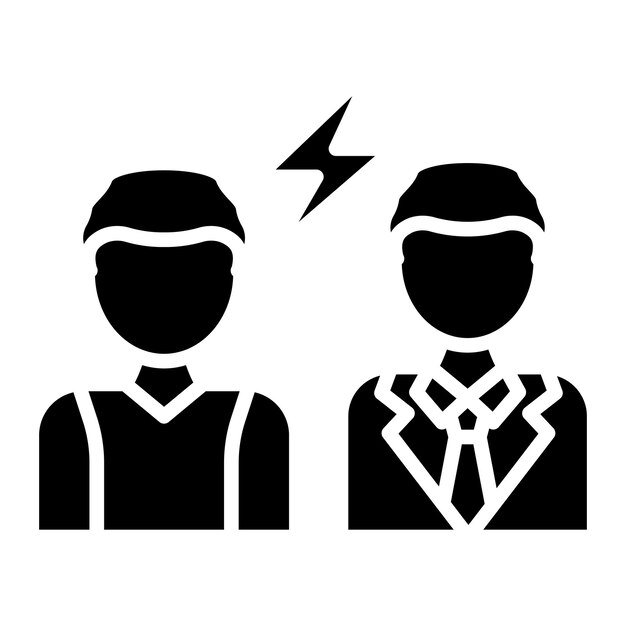 Estilo de icono de conflicto de diseño vectorial