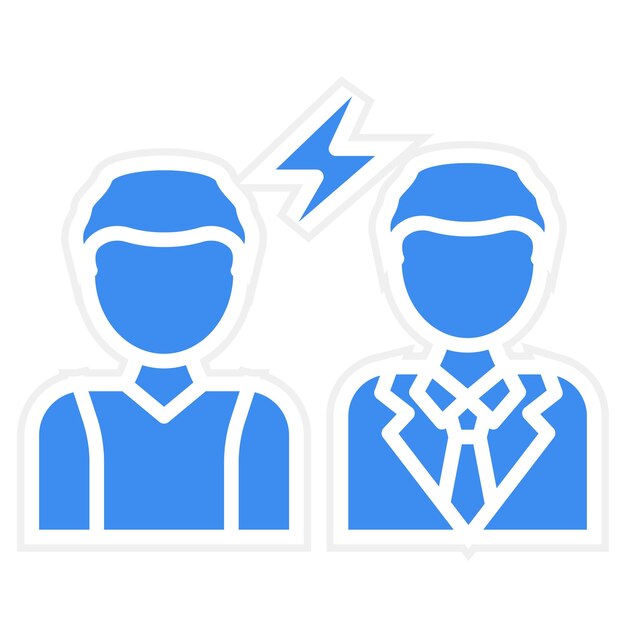 Estilo de icono de conflicto de diseño vectorial