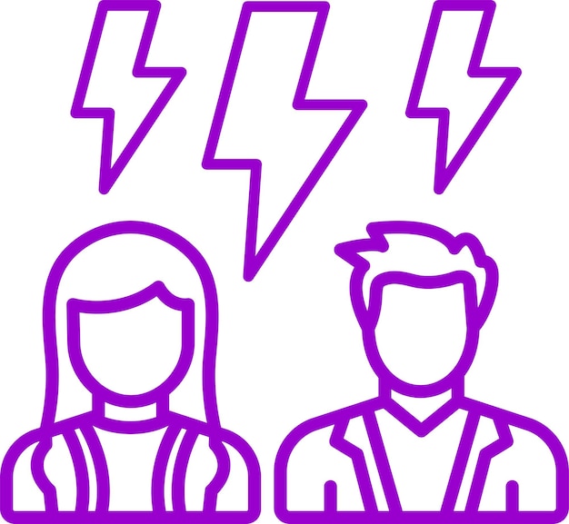 Estilo de icono de conflicto de diseño vectorial