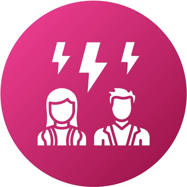 Estilo de icono de conflicto de diseño vectorial
