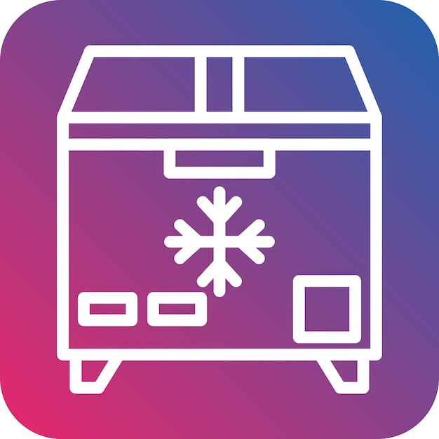 Estilo del icono del congelador de diseño vectorial