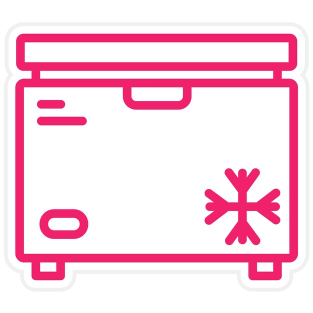 Estilo del icono del congelador de diseño vectorial