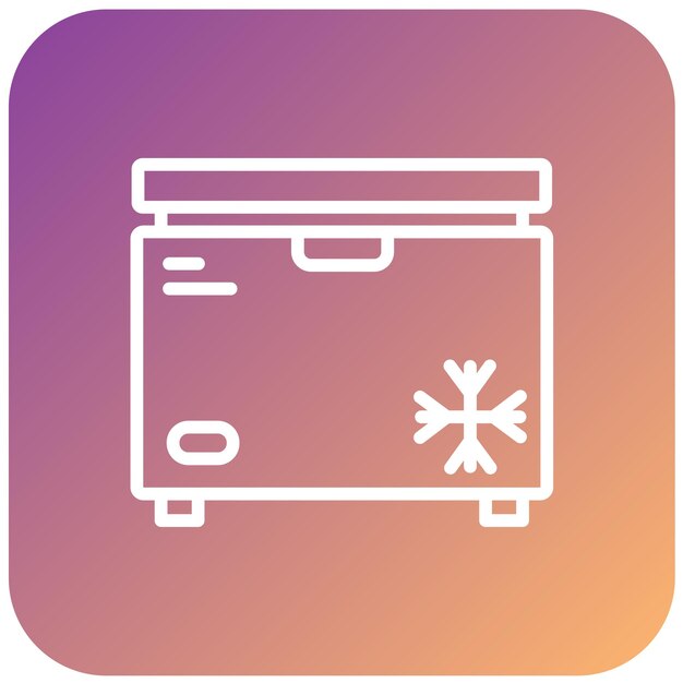 Estilo del icono del congelador de diseño vectorial