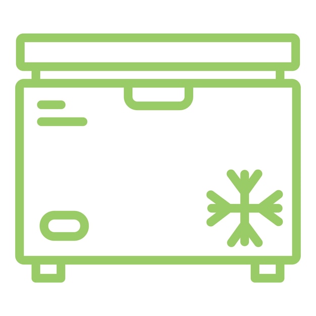 Estilo del icono del congelador de diseño vectorial
