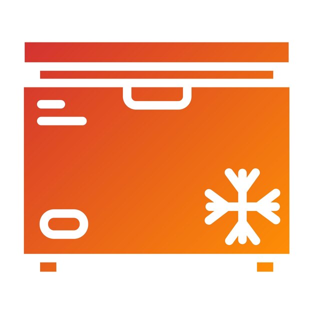 Estilo del icono del congelador de diseño vectorial