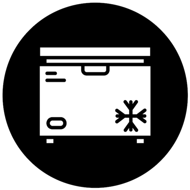Estilo del icono del congelador de diseño vectorial
