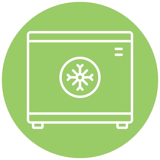 Estilo del icono del congelador de diseño vectorial