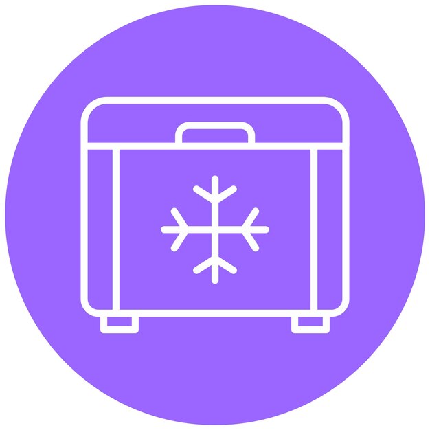Estilo del icono del congelador de diseño vectorial