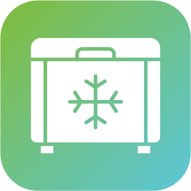 Estilo del icono del congelador de diseño vectorial