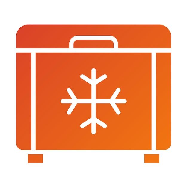 Estilo del icono del congelador de diseño vectorial