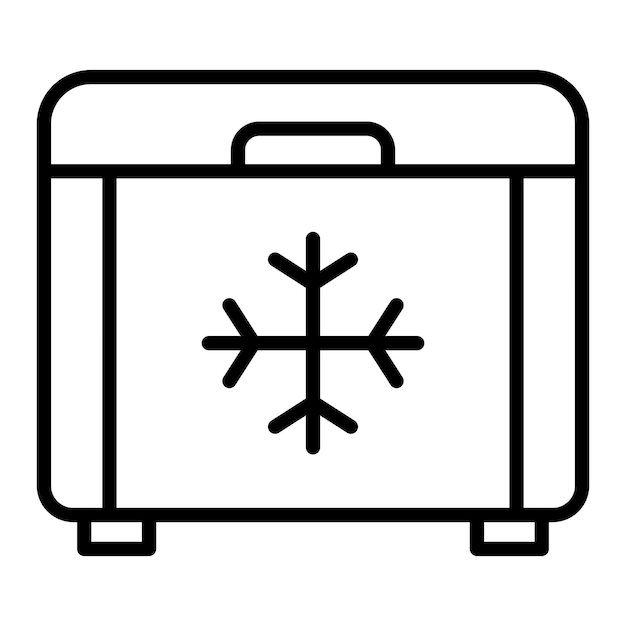 Estilo del icono del congelador de diseño vectorial