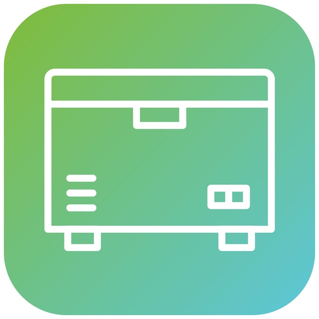 Estilo del icono del congelador de diseño vectorial