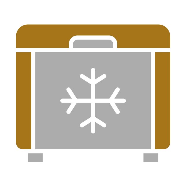 Estilo del icono del congelador de diseño vectorial