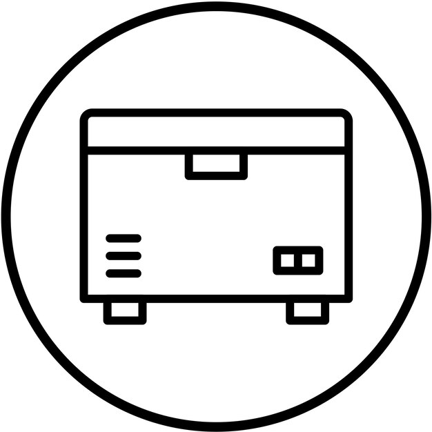 Estilo del icono del congelador de diseño vectorial
