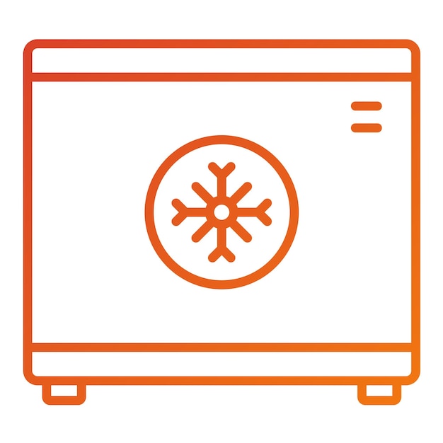 Estilo del icono del congelador de diseño vectorial