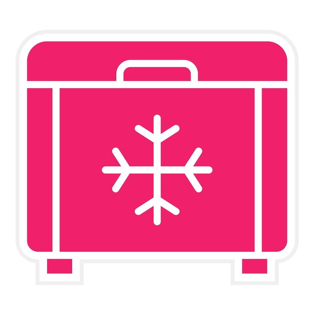 Estilo del icono del congelador de diseño vectorial