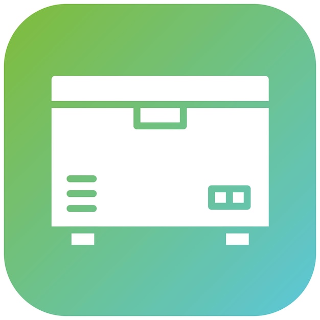 Estilo del icono del congelador de diseño vectorial