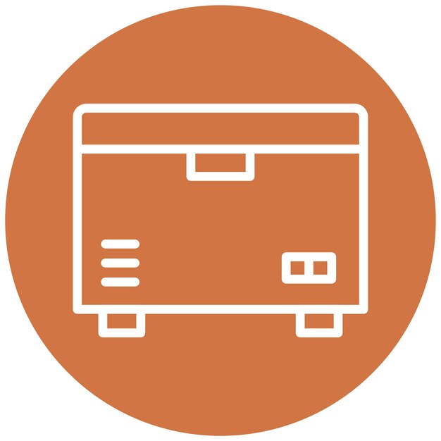 Estilo del icono del congelador de diseño vectorial