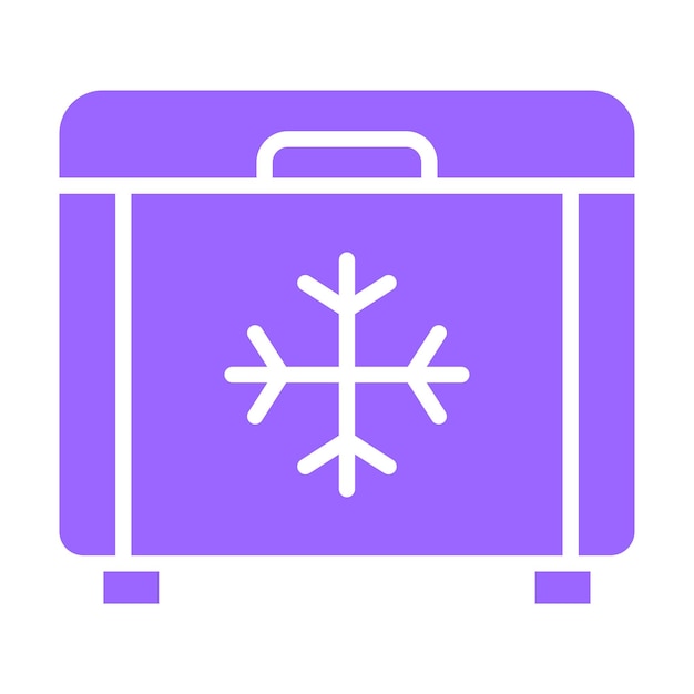 Estilo del icono del congelador de diseño vectorial