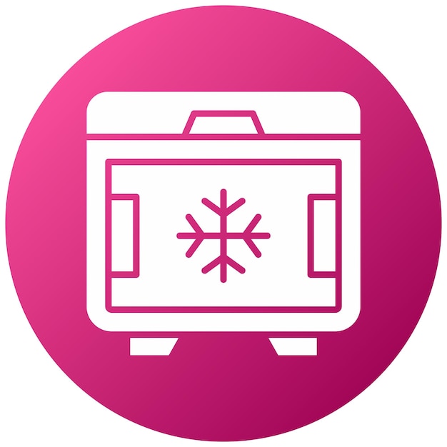 Estilo del icono del congelador de diseño vectorial