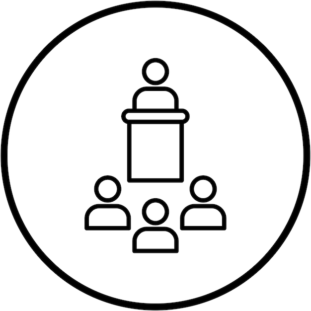 Estilo de icono del Congreso de Diseño Vector